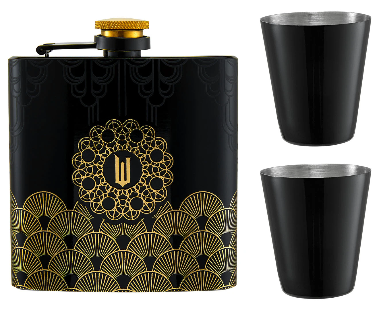 Maxwell & Williams x Wicked Wizard's Palace 4-Piece Hip Flask Set