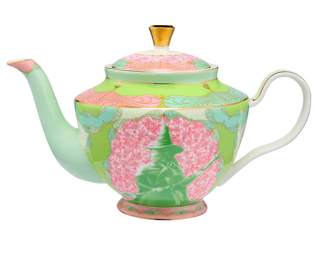 Maxwell & Williams 1L Wicked Elphaba Pink Goes Good With Green Teapot w/ Infuser Set