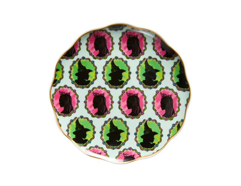 Maxwell & Williams x Wicked 12.5cm Elphaba & Glinda Icons Trinket Dish - Pink/Green