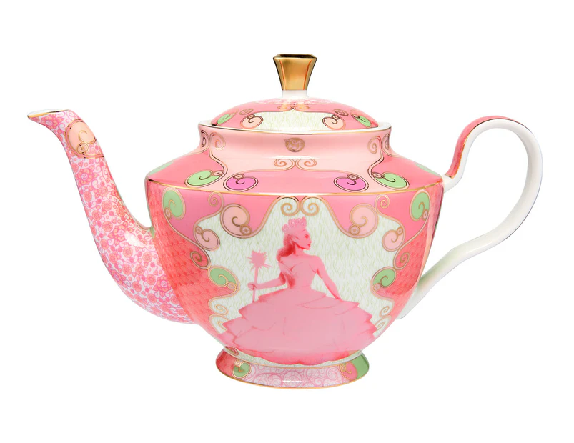 Maxwell & Williams 1L Wicked Glinda Pink Goes Good With Green Teapot w/ Infuser Set