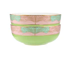 Set of 2 Maxwell & Williams 12.5cm Wicked Elphaba Pink Goes Good With Green Bowls - Green