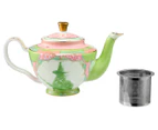 Maxwell & Williams 5-Piece Wicked Elphaba Pink Goes Good With Green Tea Set w/ Infuser