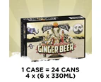 Brookvale Union Alcoholic Ginger Beer, Spicy & Smooth Finish, 4% ABV, 330mL (Case of 24 Cans)