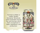 Brookvale Union Alcoholic Ginger Beer, Spicy & Smooth Finish, 4% ABV, 330mL (Case of 24 Cans)