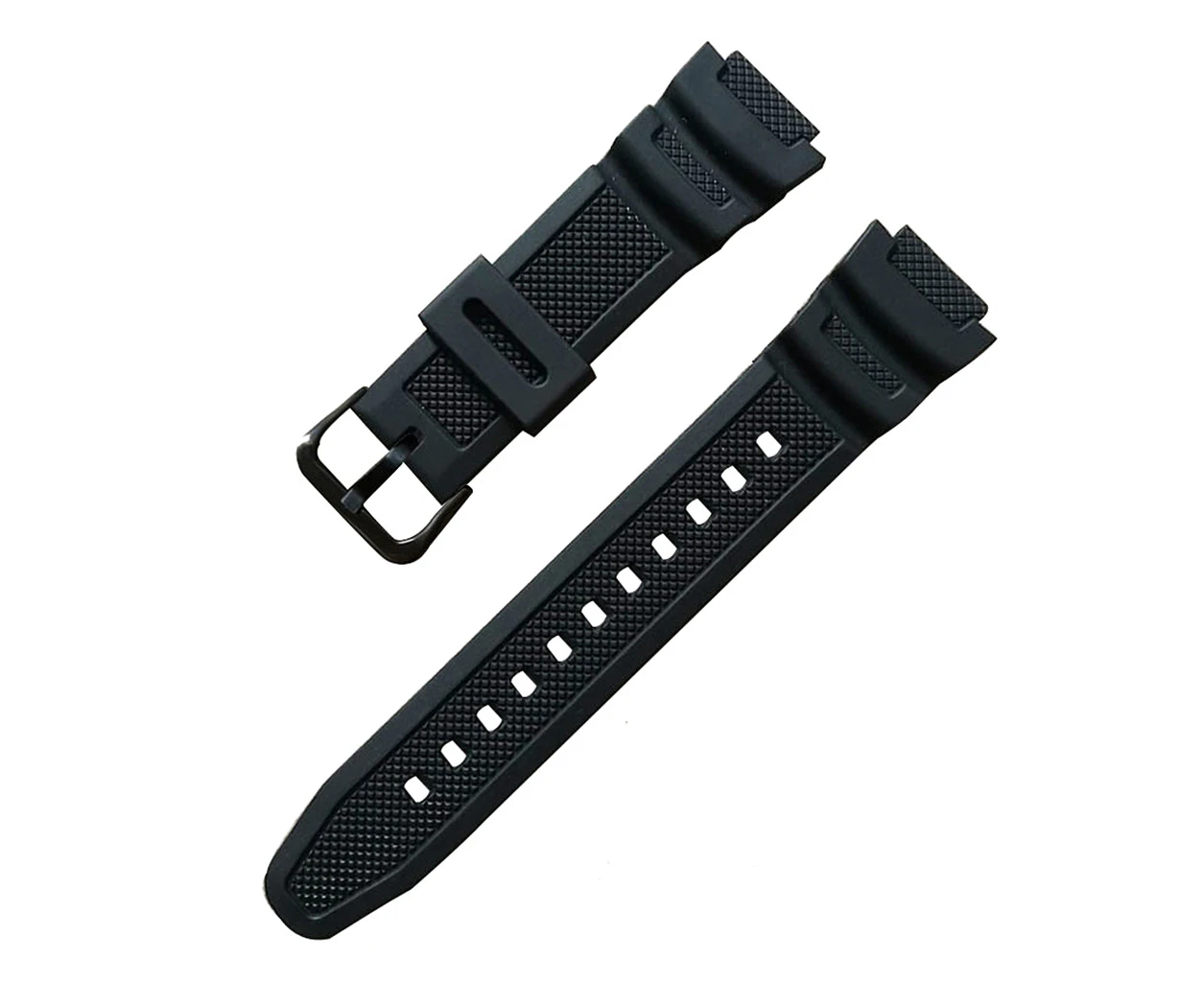 ✪ Suitable for Casio W-735H W-800 SGW-300H smart watch replacement strap - black - Black