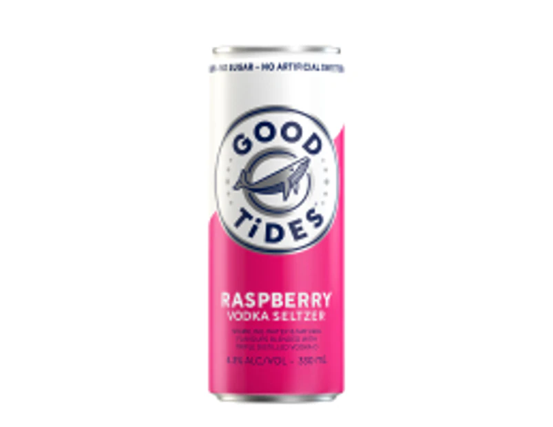 Good Tides Hard Seltzer Raspberry 24 x 330mL