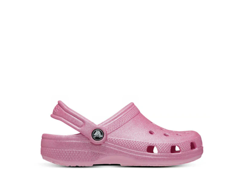 Crocs Kids' Classic Glitter Clogs - Pink Tweed