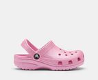 Crocs Kids' Classic Glitter Clogs - Pink Tweed