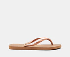 Havaianas Women's Slim Crystal Thongs - Rose Gold