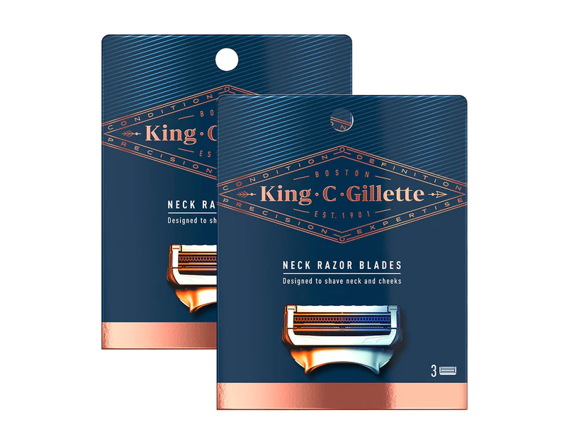 2 x 3pk Gillette King C. Gillette Neck Razor Blades