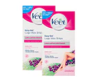 2 x 40pk Veet Easy-Gel Body & Legs Wax Strips