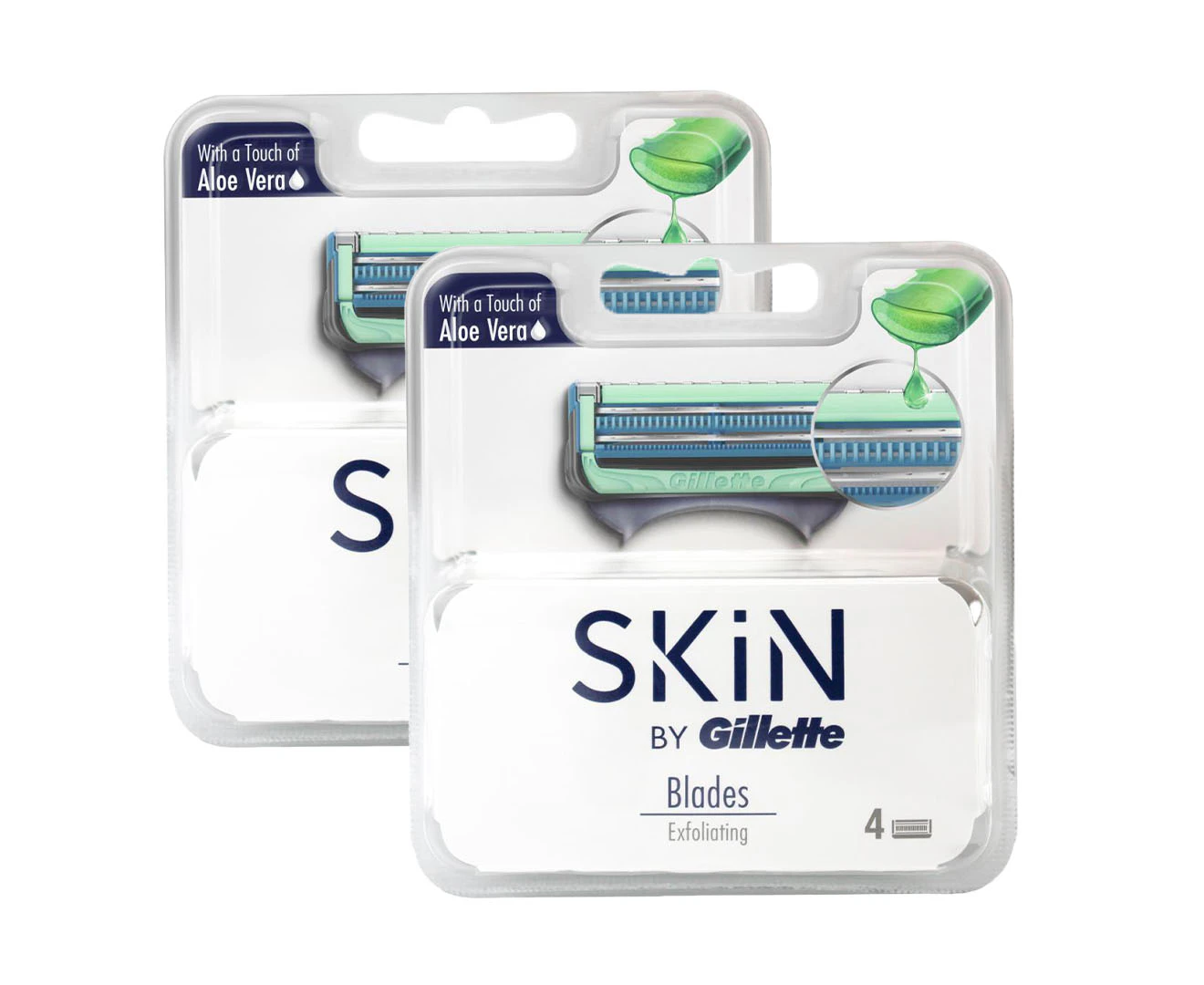 2 x 4pk Skin by Gillette Exfoliating Blades