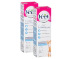 2 x Veet Pure Bikini & Underarm Hair Removal Cream 100mL