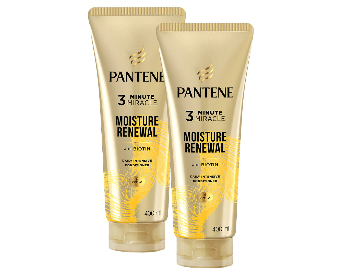 2 x Pantene Pro-V 3 Minute Miracle Moisture Renewal Treatment 400mL