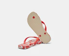 Havaianas Women's Top x Em Holiday Thongs - Red Happy Hawaii/White