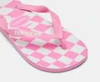 Havaianas Women's Top Distorted Thongs - Pink Lemonade/White Check