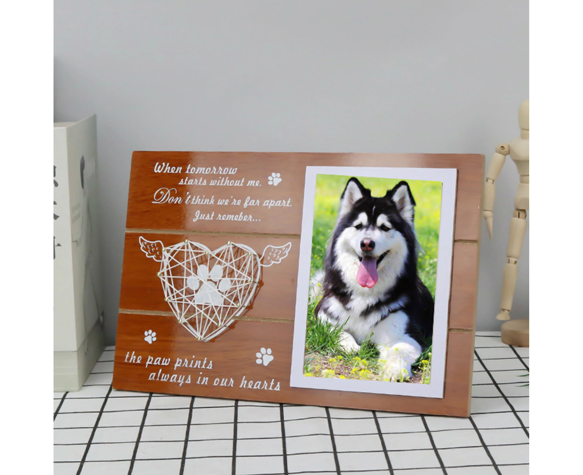 Pet Memorial Gifts,Paw Print-s Sympathy Picture Frame For Pet Loss,Pet Loss Memorial Frame Leave Paw Print-s On Our Hearts, Paw Print-s Sympathy Fr