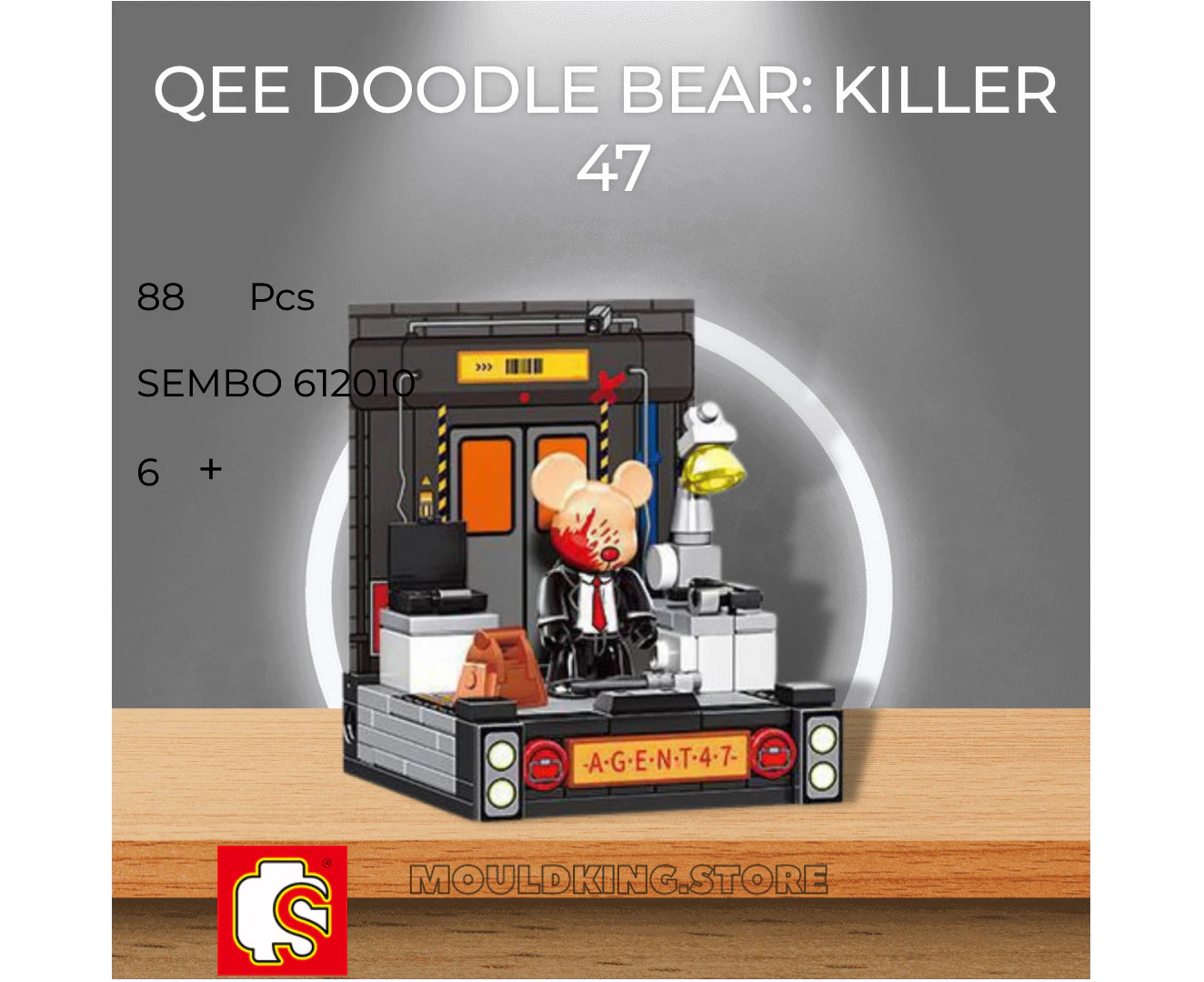 SEMBO 612010 Qee Doodle Bear: Killer 47 with 88 Pieces