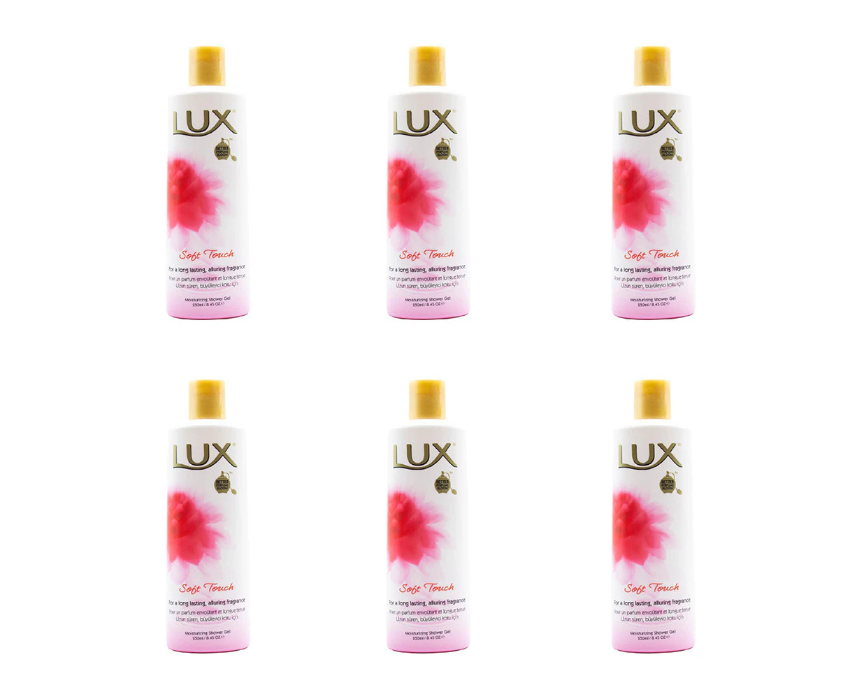 6x Lux 250ml Perfume Shower Gel Body Wash Foaming Liquid Bath Soap Soft Touch