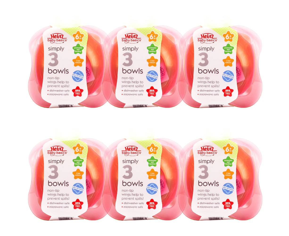 18pc Heinz Baby Basics Microwaveable Feeding Bowls Set Toddler/Newborn 6m+