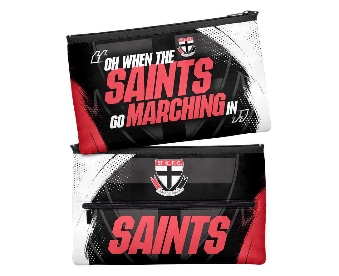 St Kilda Saints AFL Large Graphic Pencil Case for School Work Stationary