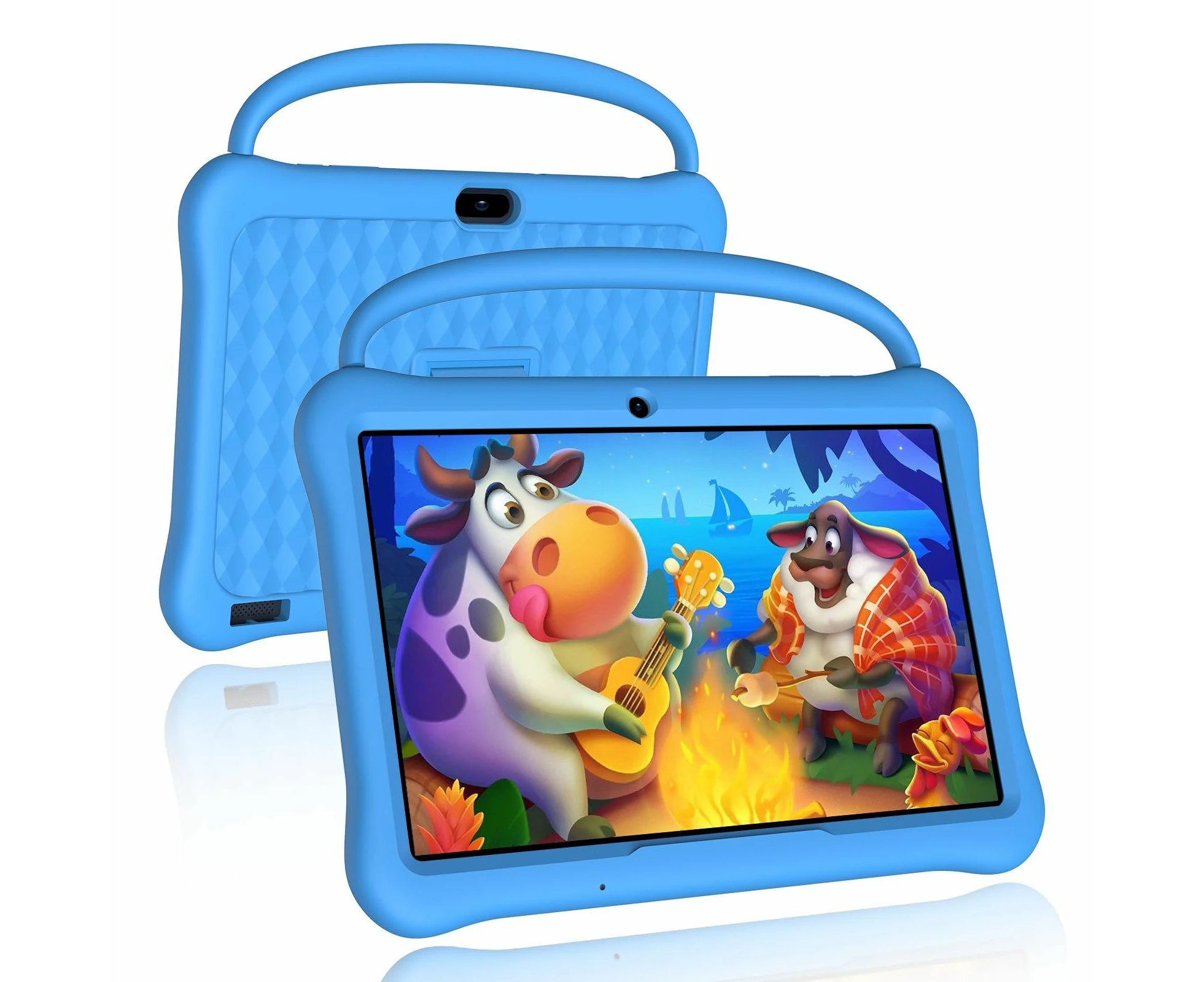 10.1 inch Android 13 Tablet for Kids with 4GB RAM 64GB ROM, 6000mAh, Bluetooth,WiFi,Parental Control,Dual Camera, App Pre-Installed(Blue)