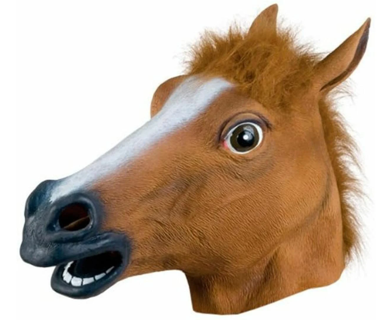 Latex Horse Head Mask (Brown Horse Mask)