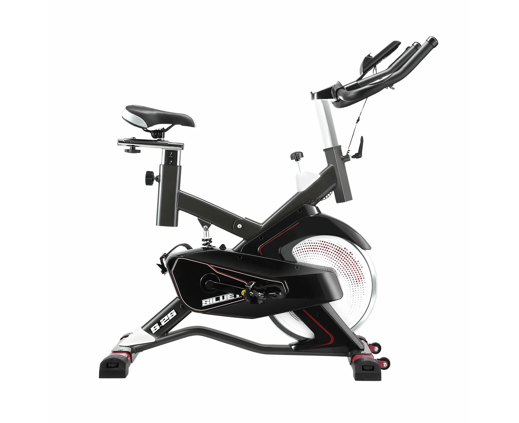 Home Gym Exercise Bike Commercial Stationary Spin Bicycle Pedal Exerciser Fitness Workout Equipment Indoor Cycling Machine LCD Adjustable Resistance