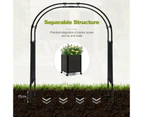 Costway 2m Raised Garden Bed Arch Planting Box w/Self-Watering System & Lockable Wheels