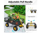 Costway Outdoor Removable Utility Garden Cart w/26cm All Terrain Wheels 400KG Capacity Black