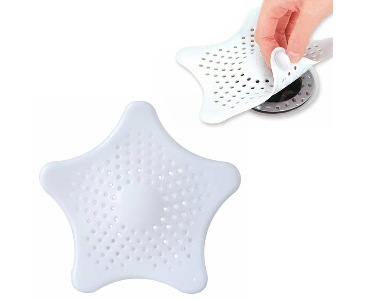 Bathroom Drain Hair Catcher Stopper Sink Strainer Filter Shower Covers White