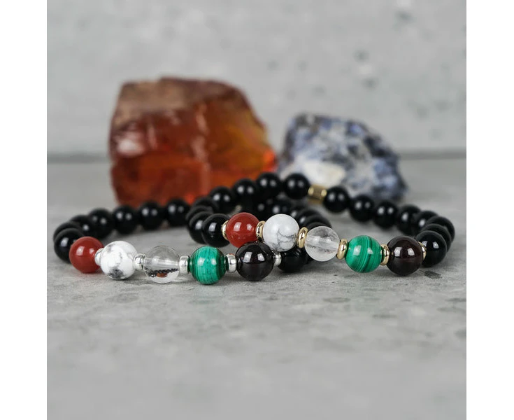 Capricorn - The Goat - December 22 to January 19 - Healing Gemstone Bracelet - Silver Plate