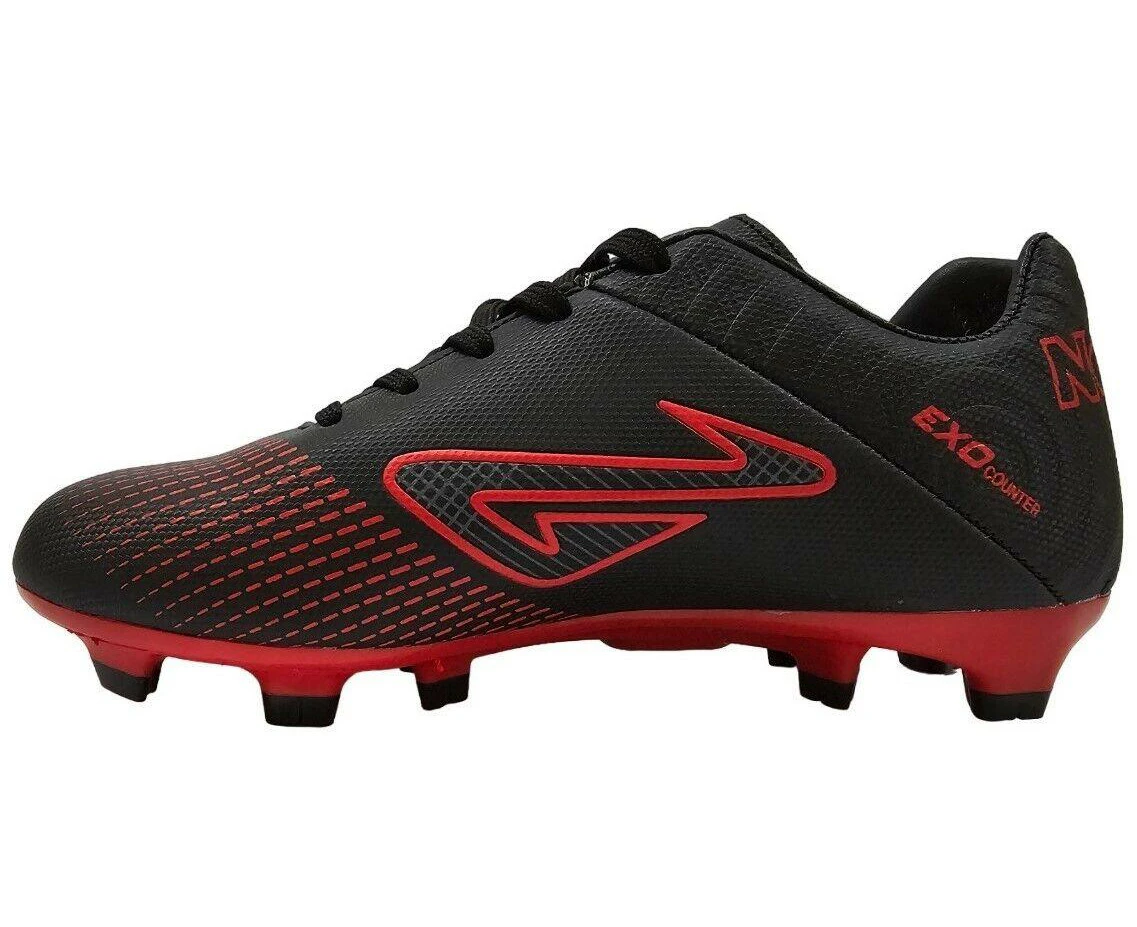 NOMIS Immortal 2.0 FG Football Boots - Red/Black - Youth - Kids - Shoe