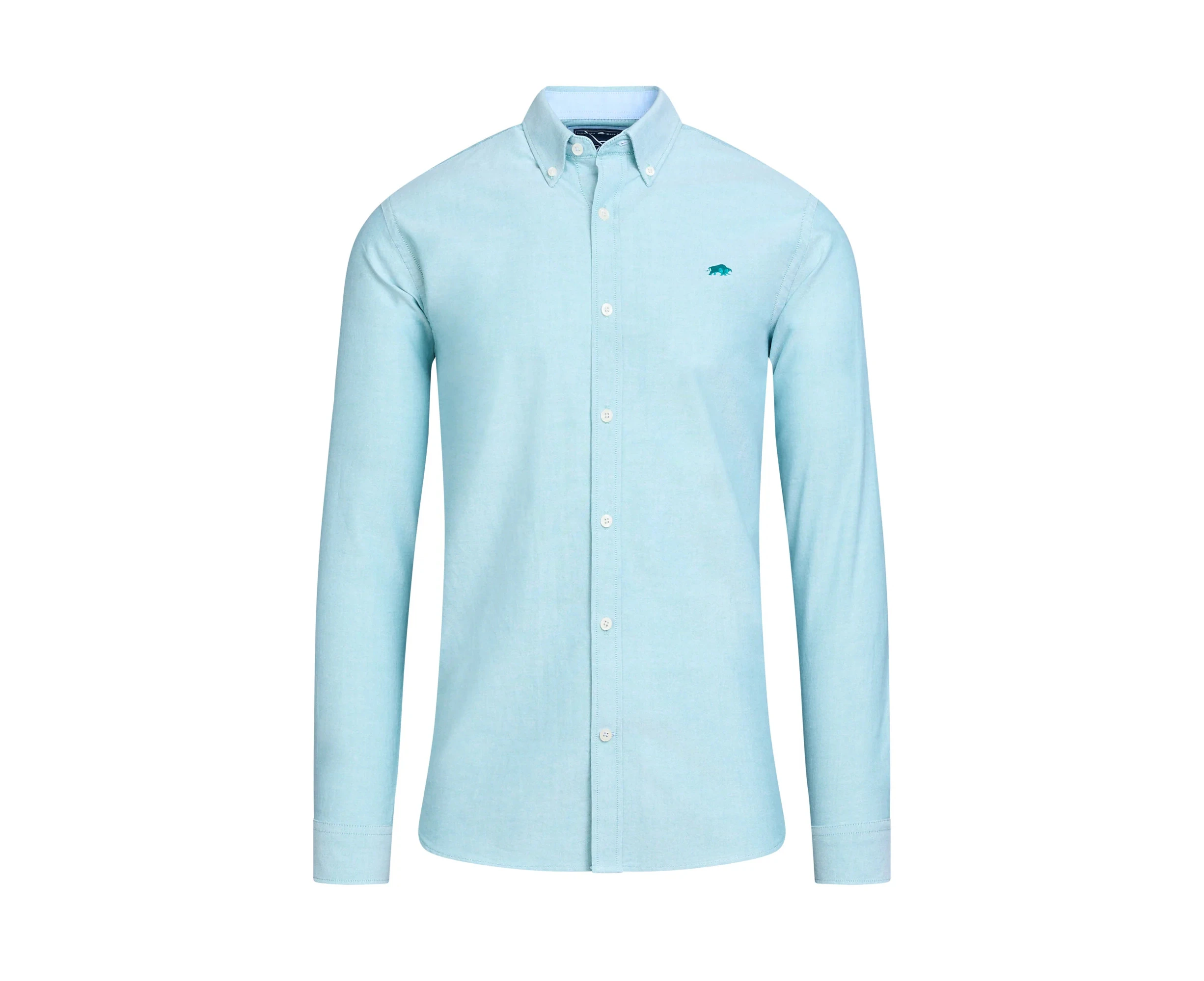 Raging Bull Mens Classic Oxford Long-Sleeved Shirt (Green) - RB185