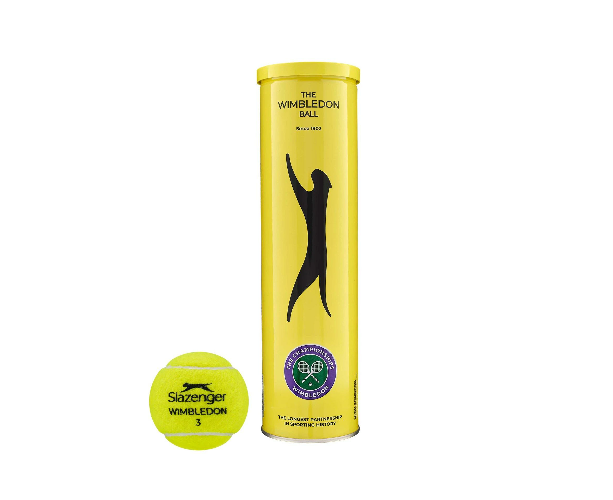 Slazenger Wimbledon 2024 Tennis Balls (Pack of 4) (Yellow) - RD3782