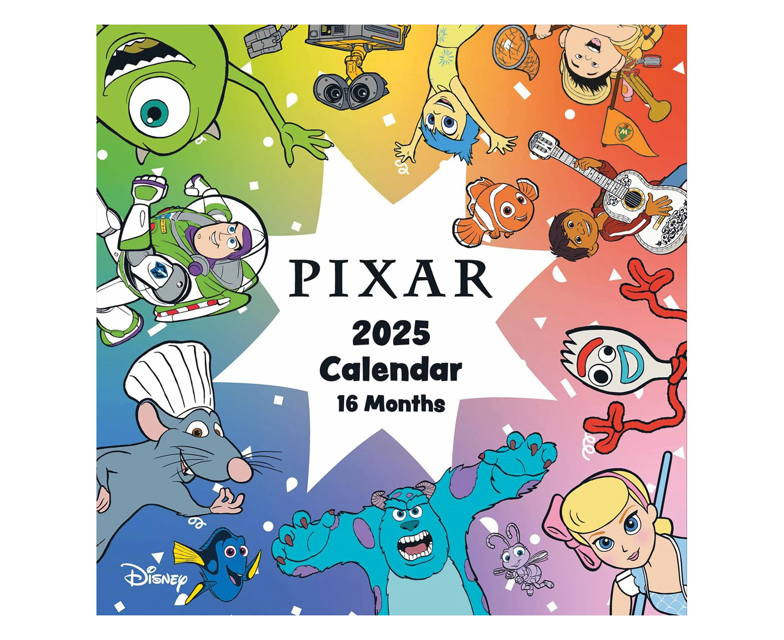 Disney Pixar 2025 Character Wall Calendar (Multicoloured) - PM10949