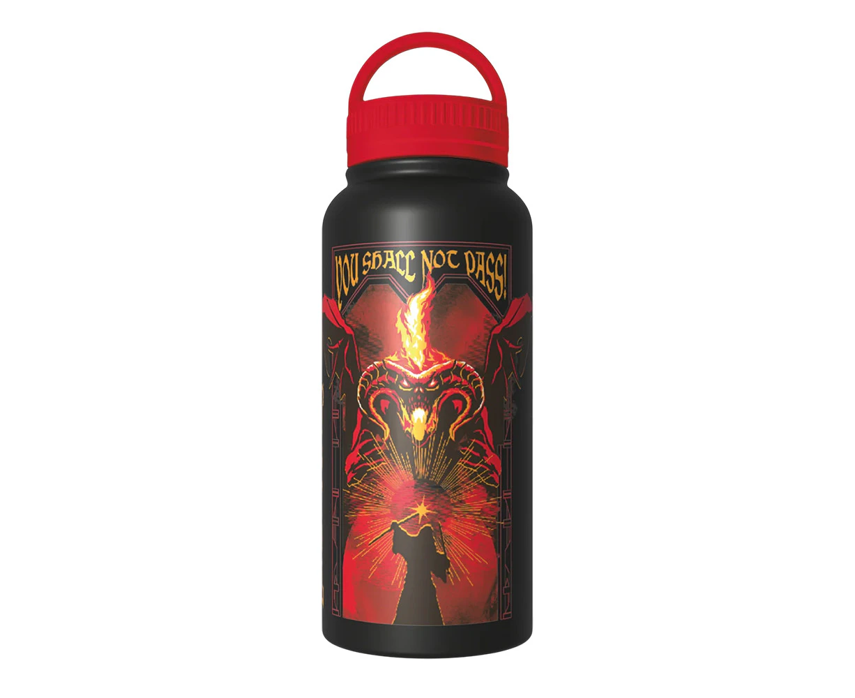 Lord Of The Rings Rage Of The Balrog Metal 1000ml Flask (Black/Red) - PM10943