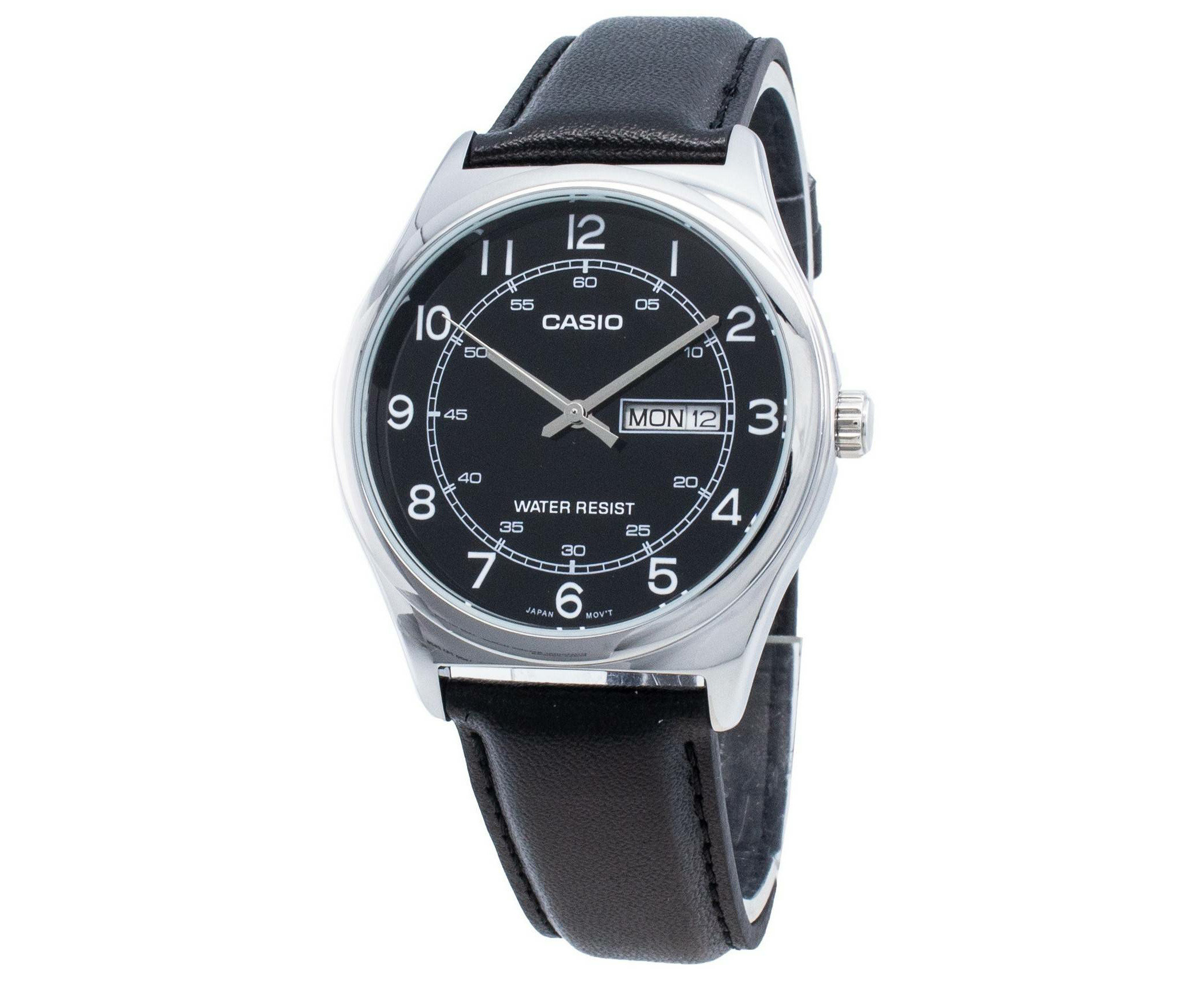 Casio Collection Mtp V L B Black Leather Mens Watch Catch Com Au