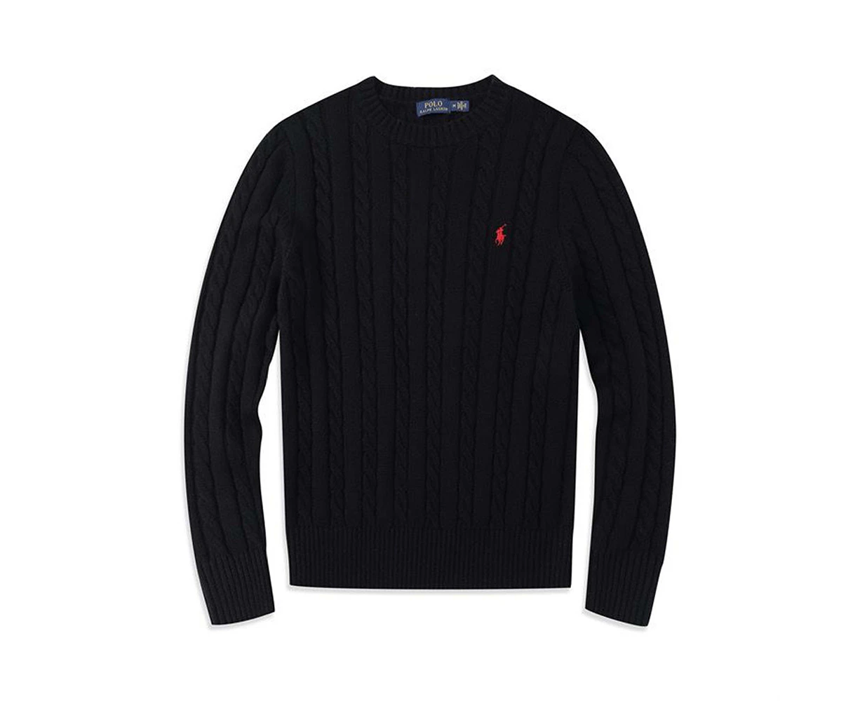 POLO RALPH LAUREN Men Round Neck Cable Knit Jumper Sweater