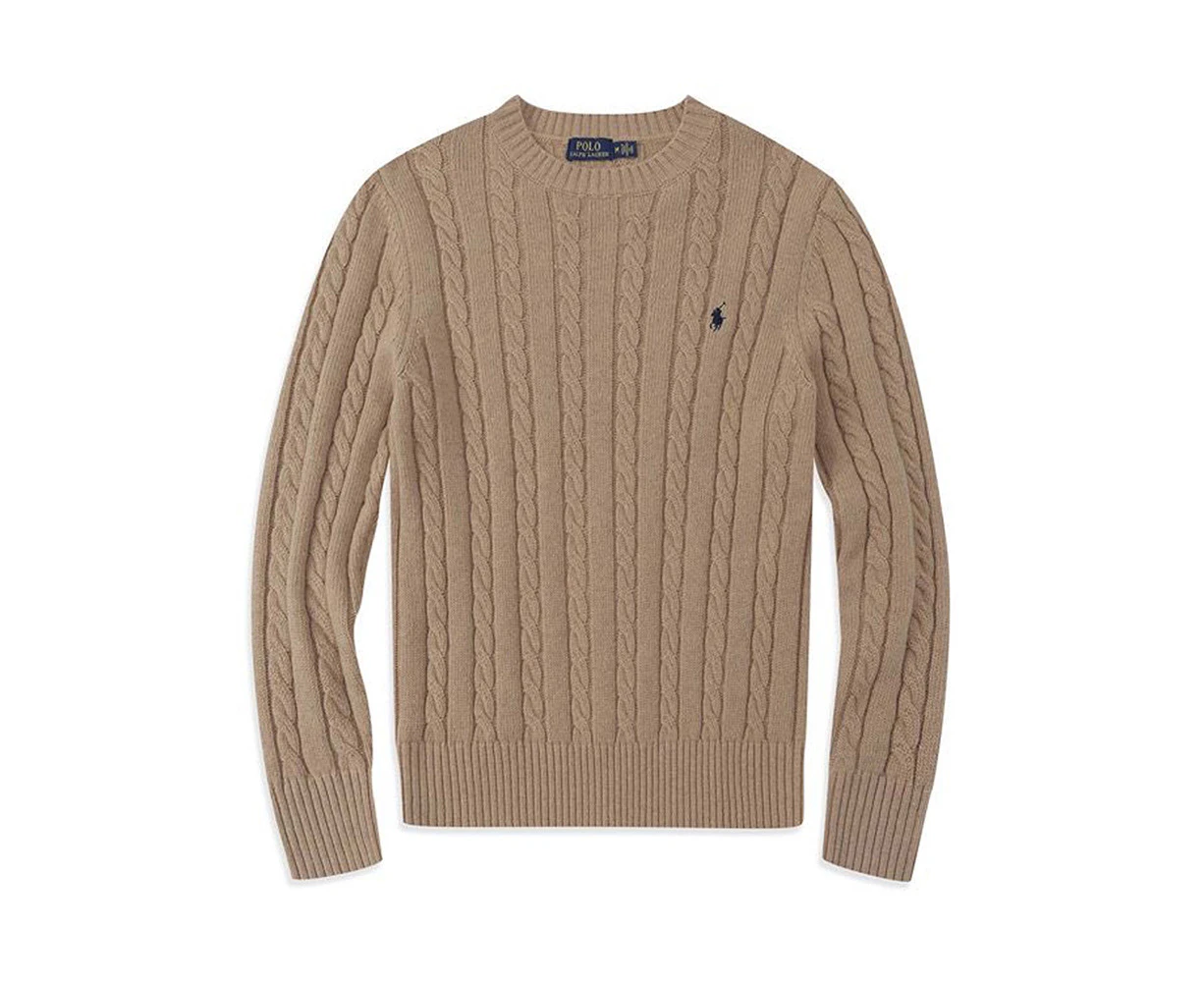 POLO RALPH LAUREN Men Round Neck Cable Knit Jumper Sweater