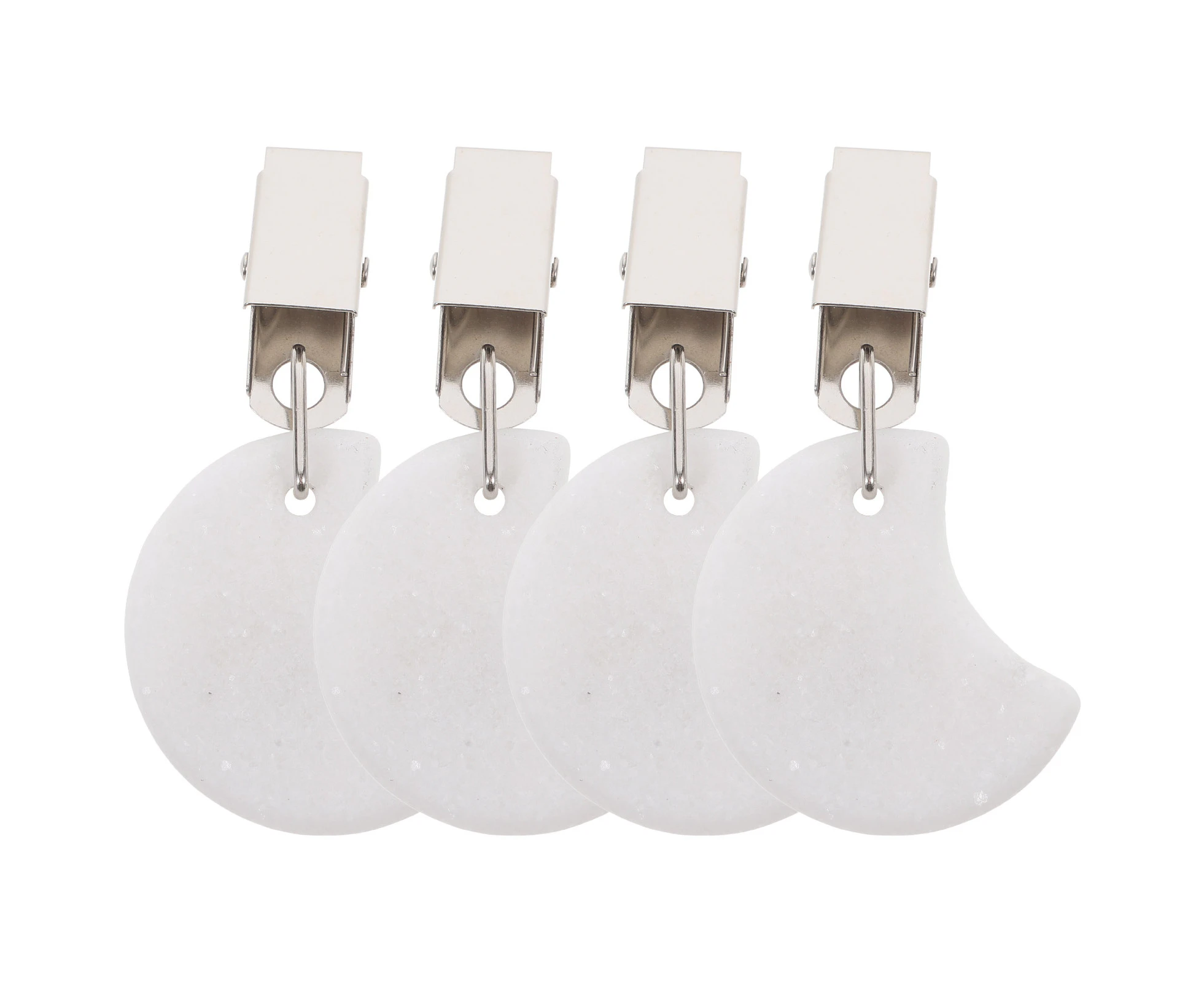 4pcs Heavy Outdoor Tablecloth Weights Marble Pendants Clips For Secure Tablecloth Hold For Patio And Camping For Outdoor Use White