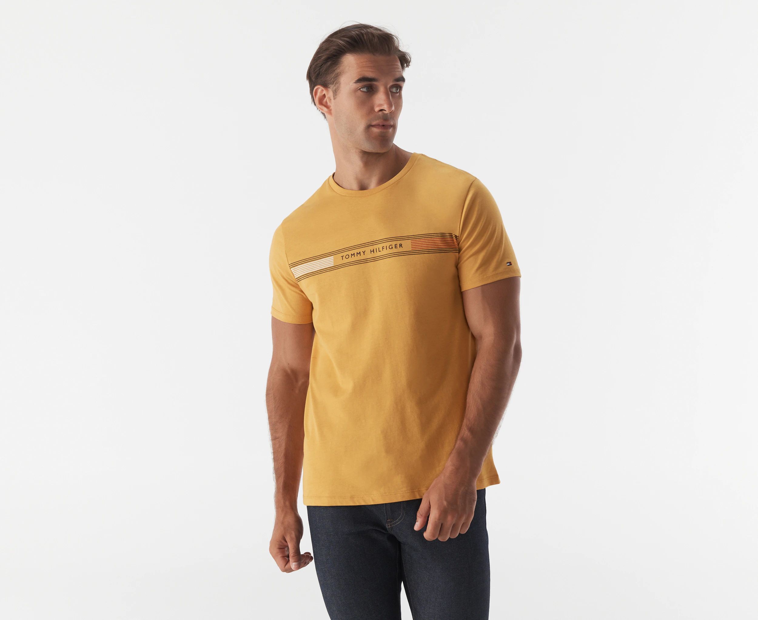 Tommy Hilfiger Men's Paul Tee / T-Shirt / Tshirt -  Mustard