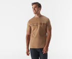 Tommy Hilfiger Men's Tonal Tino Tee / T-Shirt / Tshirt - Pinecone Tan