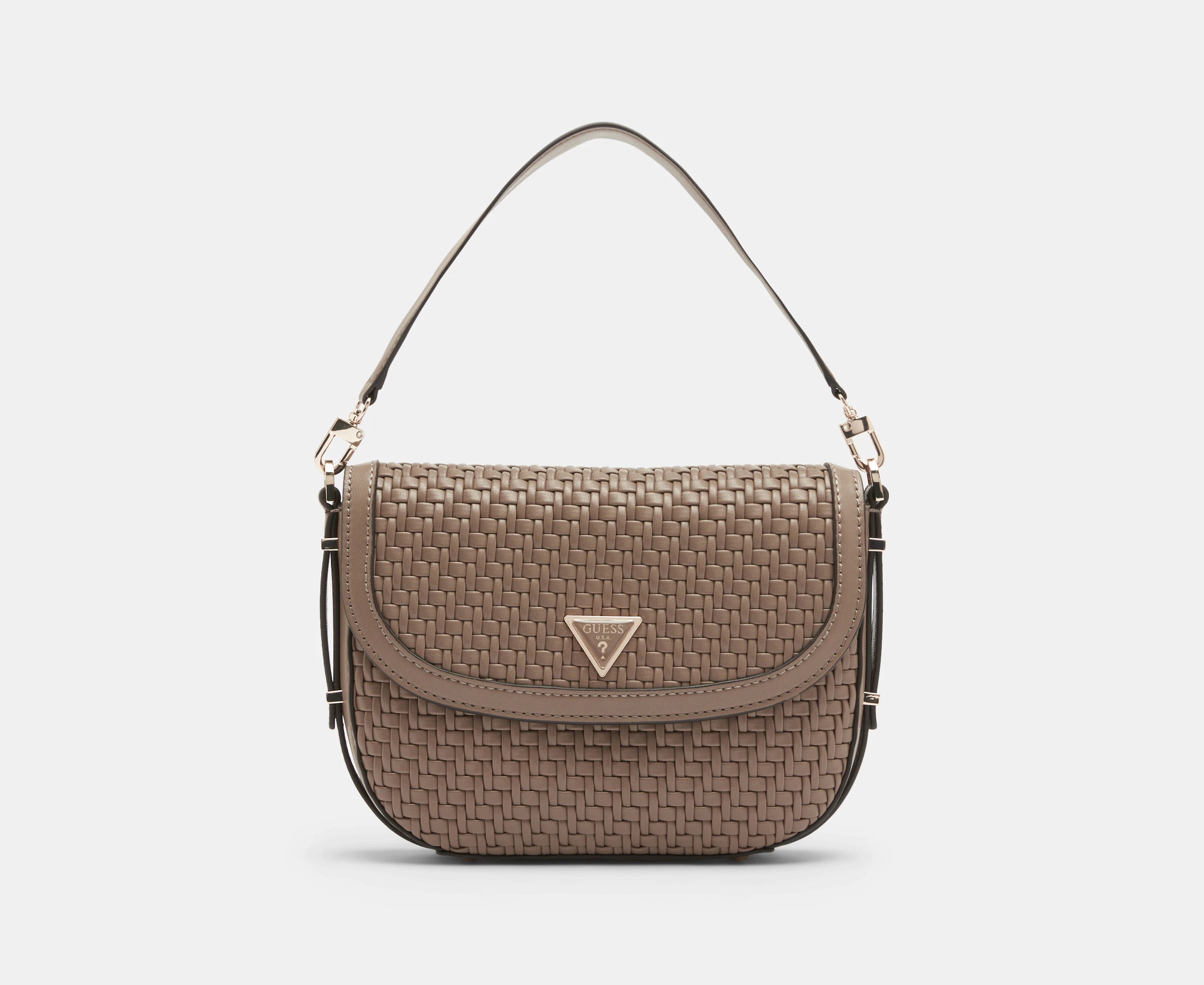 GUESS Murielle Flap Shoulder Bag - Dark Taupe