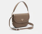 GUESS Murielle Flap Shoulder Bag - Dark Taupe