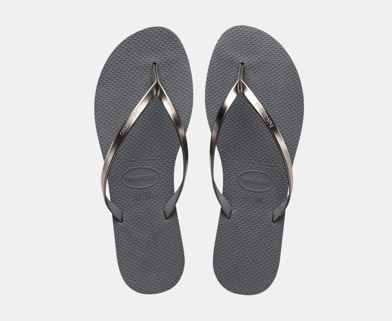 Havaianas Women's You Metallic Thongs - Grey Steel/Graphite