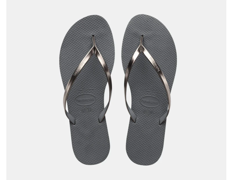 Havaianas Women's You Metallic Thongs - Grey Steel/Graphite