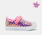 Skechers Girls' Twinkle Toes: Twinkle Sparks Sequin Party Light-Up Sneakers - Pink/Multi