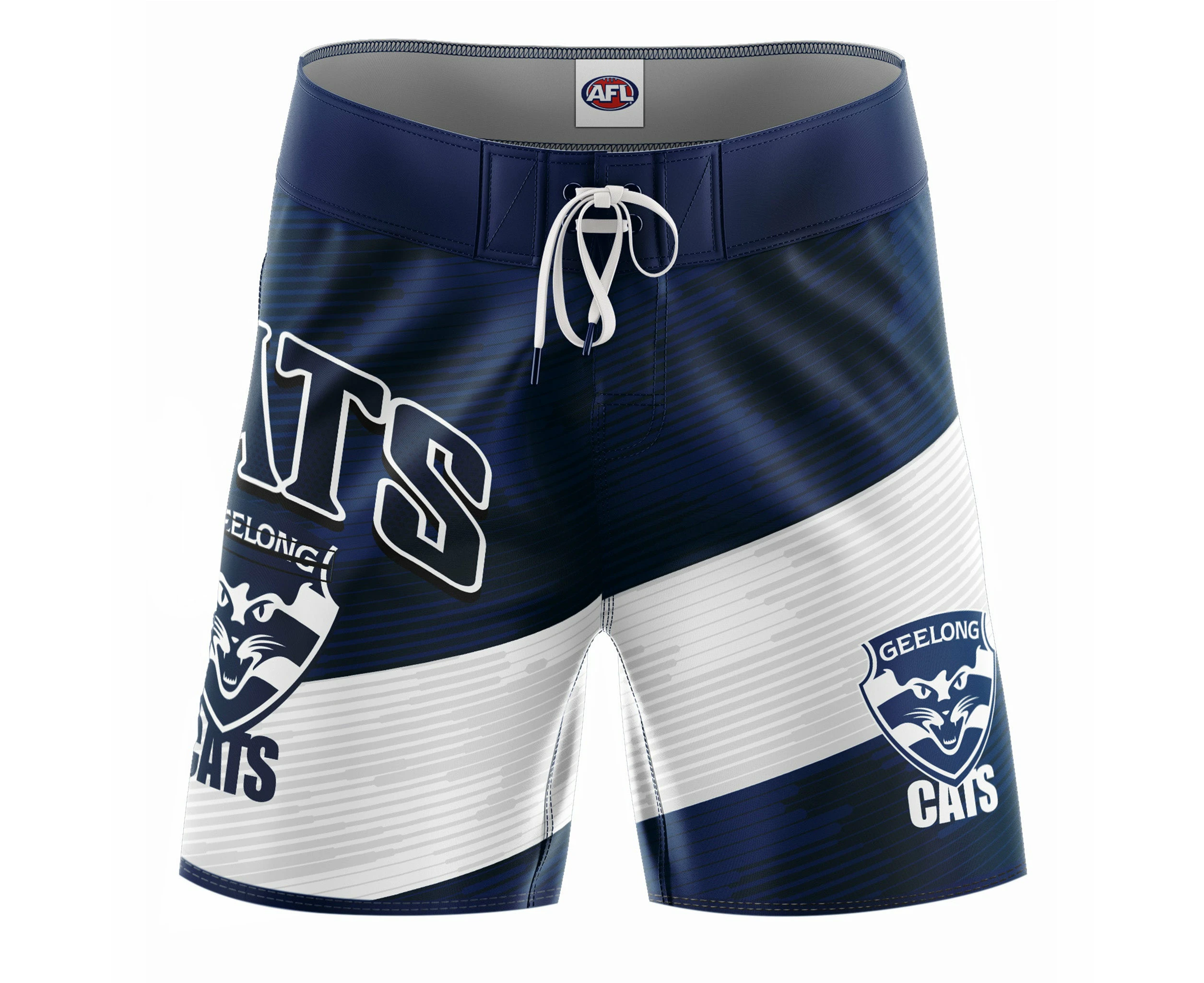 Geelong Cats AFL Footy Mens Barrel Boardies Board Shorts