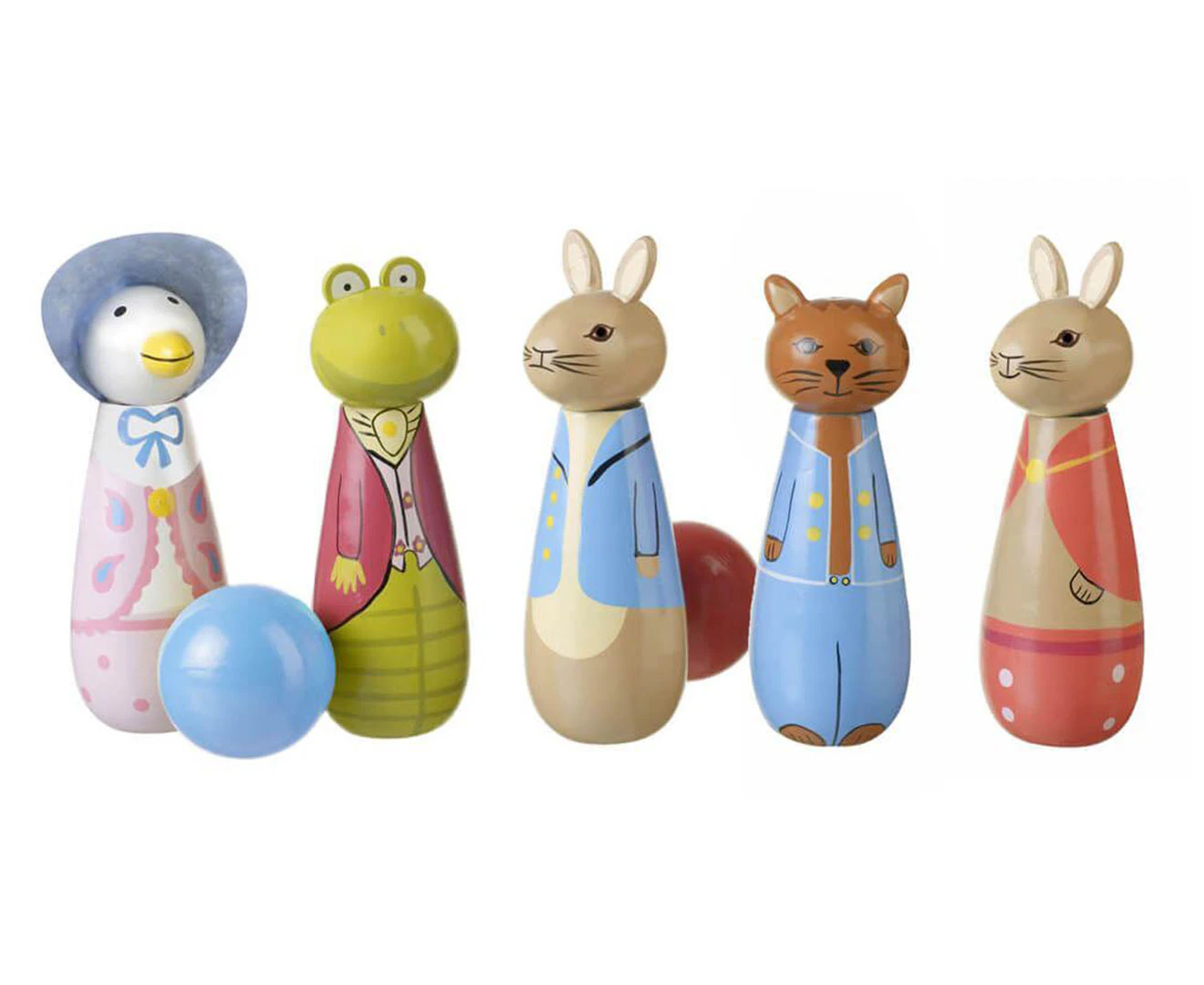 Beatrix Potter Peter Rabbit Wooden Skittles Playset